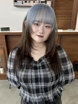 リヴ ウメダ(LIV umeda)&nbsp;ペールブルー/水色/姫カットレイヤー/ケアブリーチ/梅田