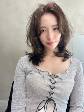 エース (ACE) ACE横浜　オリーブグレージュ×レイヤーカット