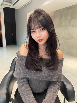 ザシェノンアオヤマ(THE CHAINON AOYAMA) レッドブラック/レイヤーカット/地毛服カラー/髪質改善