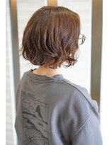ムゥフ ヘアーアンドアイラッシュ(mouf hair&eyelash)&nbsp;エアウェーブ×アッシュベージュの柔らかボブ