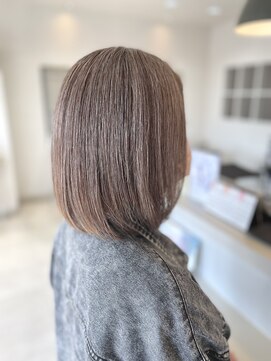 髪質再生バイカルテ×ベージュブロンド×ボブ