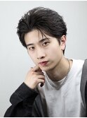 刈り上げアップバングスパイキーショートパーマスパイラルパーマ