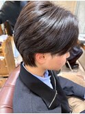 センターパート×メンズショート清潔感