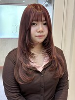 シーク 八王子(CHIC) ハイレイヤーカット×レッドカラー【八王子】