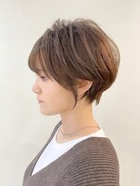 ヌードルバイコア(noodle by CoRe.gn)&nbsp;夏カラー×大人マッシュショートで爽やかにブリーチなしカラー