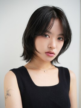 エインアンリー 表参道(AIN.ANLY.) 大人可愛い20代30代40代レイヤーボブ大人前髪透明感カラー