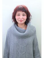 フェリチタ ひばりヶ丘(FELICITA) 温感カラーのショートバングスタイル