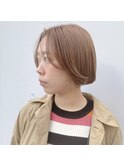 ミニボブ×ハイトーンベージュ