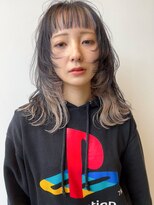 ロックス バイ マグ 松本(rocks BY MAG)&nbsp;10代20代ウルフカットインナーカラーハイトーンカラーベージュ