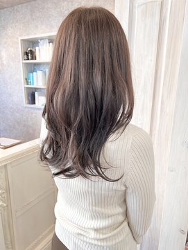 キャアリー(Caary) 福山市美容室Caary ラベンダーベージュカラー くびれスタイル