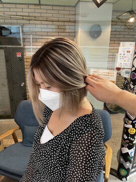 ラフ(LAFF) #黒髪#ボブルフ#ネビージュ#小顔#ワンレン