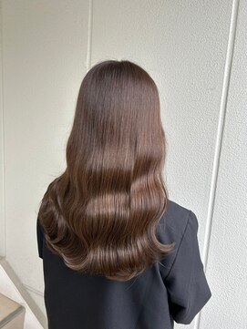 ガリカ シーム(Gallica/SEAM) 【桑原雪音】韓国風フェミニンロング/透明感ベージュブラウン