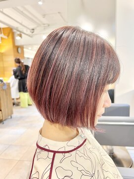 バブ バイネオリーブ(Bab by neolive) ベリーピンク　ショートボブ　グラデーションカラー