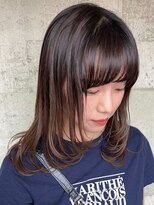 ミルヘアデザイン(mil hair design)&nbsp;韓国くびれレイヤーカットベージュカラーグレージュカラー