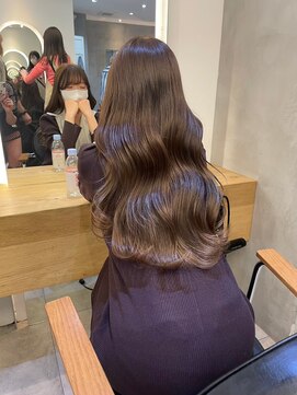 ジーナ セントラル銀座(Zina) 大人ガーリー＊ラベンダーグレージュ＊ロング【ZinaCENTRAL】