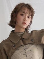 アース クロスガーデン川崎店(HAIR&MAKE EARTH)&nbsp;フリンジバング×波ウェーブボブ