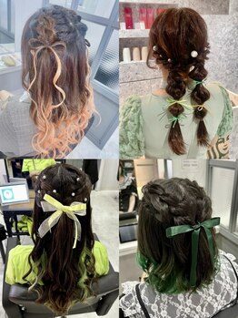コテ巻き\2200~★韓国風ヨシンモリや巻き髪スタイルなど、ワンランク上のヘアアレンジをお手頃プライスで◎