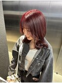 デザインカラー/レイヤーカット/ウェットヘア/オリーブベージュ