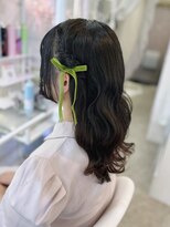 アトリエビューティーアミュ(atelier beauty AmU) 推し活 ライブ 量産型 ハーフツイン+ベロアリボン