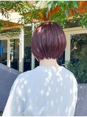 《TOPHAIR 玉島店/ もも》ショートボブ×チェリーレッド