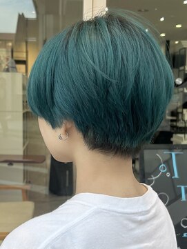 アヤラ オーガニックアンドスパ 東船橋店(AYALA) 【江添茉友】マッシュショート/グリーン/個性派カラー