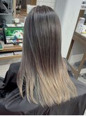 バレイヤージュ ベージュ ハイトーン