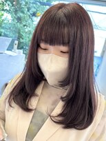 アントワープトーキョー(antwerp TOKYO)&nbsp;30代40代顔周りレイヤーピンクラベンダー酸性ストレート髪質改善