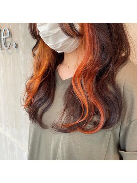 トテ(tote.) インナーカラー　ダブルカラー　デザインカラー