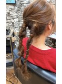 【ヘアアレンジ/ヘアセット/学割U24】お洒落ツインアレンジ