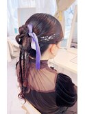 ツヤ個性派アップスタイル
