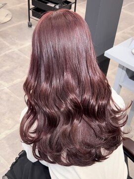 ペレ 栄 アネックス(PELE栄ANNEX) 韓国 くびれロング レイヤー ワンホンヘア 小顔前髪