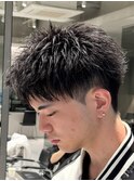 スパイキーショートピンパーマ