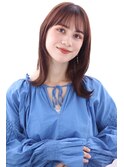 20代30代40代 セミロング 外ハネ ワンレン シースルーバング
