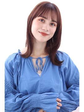 シロフイケブクロ(shirof ikebukuro) 20代30代40代 セミロング 外ハネ ワンレン シースルーバング