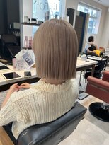 リル バイ フレイムス 川口(Lilou by Frames)&nbsp;【リル川口】ボブ　ミルクティーベージュ