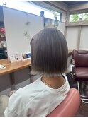 ぷつっとボブ＊エンドカラーブリーチシルバー＊20代30代
