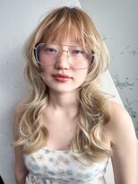 アルバム 渋谷パルコ(ALBUM)&nbsp;ブリーチホワイトベージュハイトーン前髪カットロング_F20850