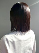 ナカオコアフュール(NAKAO COIFFURE)&nbsp;暗髪カラー グレージュ ツヤ髪 切りっぱなしボブ 20代 ショート