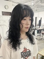 カーフ アオゾラヘアー 光の森2号店(calf AOZORA HAIR) レイヤーウルフパーマ レイヤーカット ウルフ スタイリング簡単