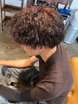 クラン バイ ナチュラル(clan by Natural)&nbsp;無造作スパイラルパーマ/ブラウンで洒落感メンズヘア/垢抜けヘア