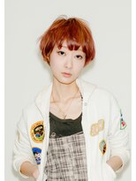 レガーレ(Legare) レッドオレンジのグラデーションカラーショートボブ