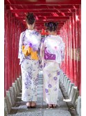 浴衣の可愛いヘアセット&着付け