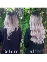 あるじゃんすー さいたま店&nbsp;ホワイト×シルバー#シールエクステ#グラデーションカラー#大宮