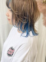 ツイギー 歩行町店(TWiGGY)&nbsp;インナーカラーでオシャレに『ウルフ×ブルーインナー』