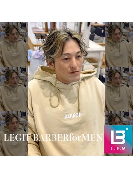 レジット メンズ ヘアサロン(LEGIT MEN's HAIR SALON) センターパート×メッシュブリーチ