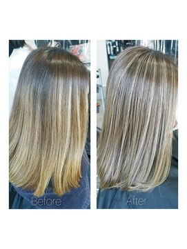 ヘアーアンドネイル ルシア(Hair&Nail Lucia) ナチュラルグレージュハイライト