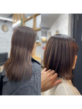 ナチュラル 泉中央店(Natural) 泉区 泉中央 クセ毛 ショート 縮毛矯正 髪質改善 外ハネ