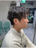 ツイストスパイラル センターパート ハイライト ウルフ