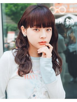 カフ(CAF) CAF河内 一番人気な深めボルドーカラーで垢抜けヘアに！