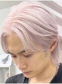 ラベンダーホワイト[新宿駅/ダークアッシュ/ニュアンスパーマ]